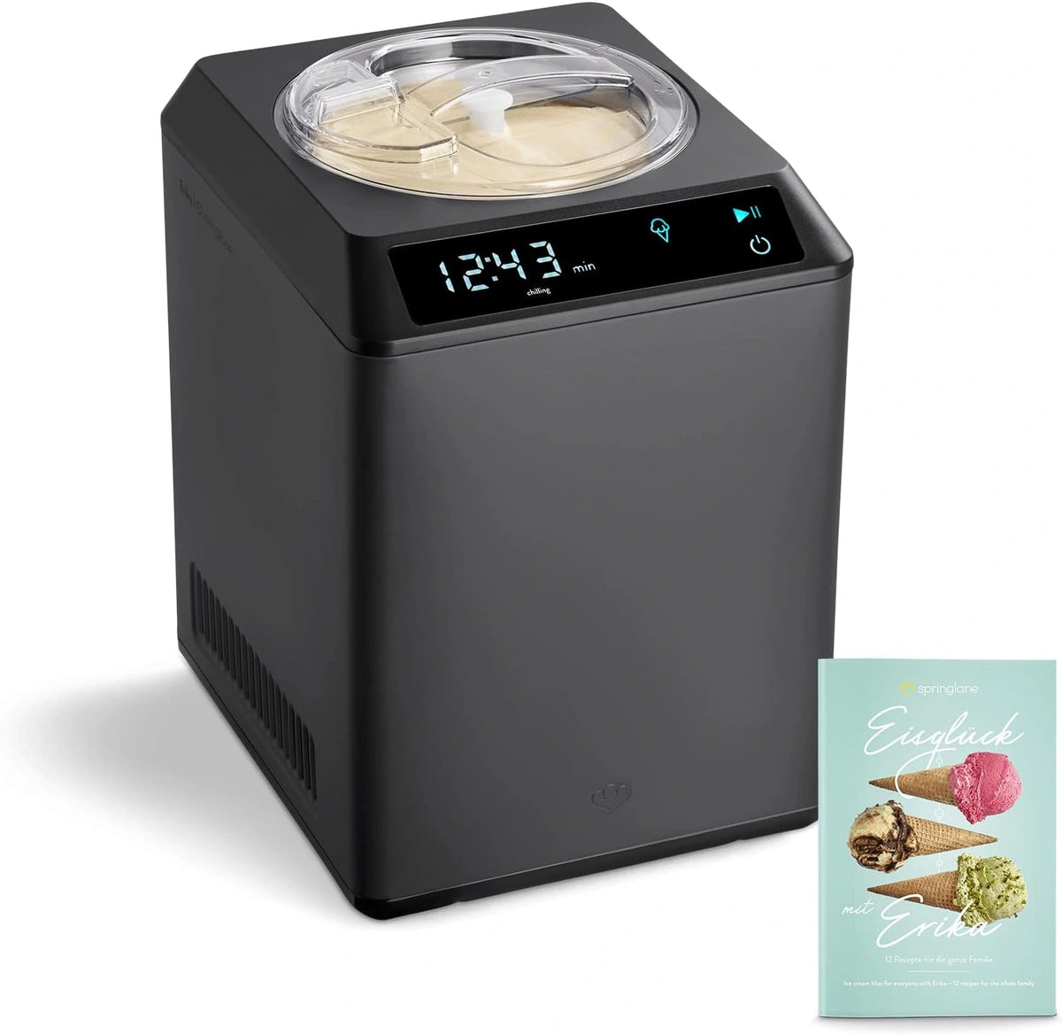 Maszyna do lodów SPRINGLANE – moc 250 W, pojemność 2,5 l, do codziennego zastosowania