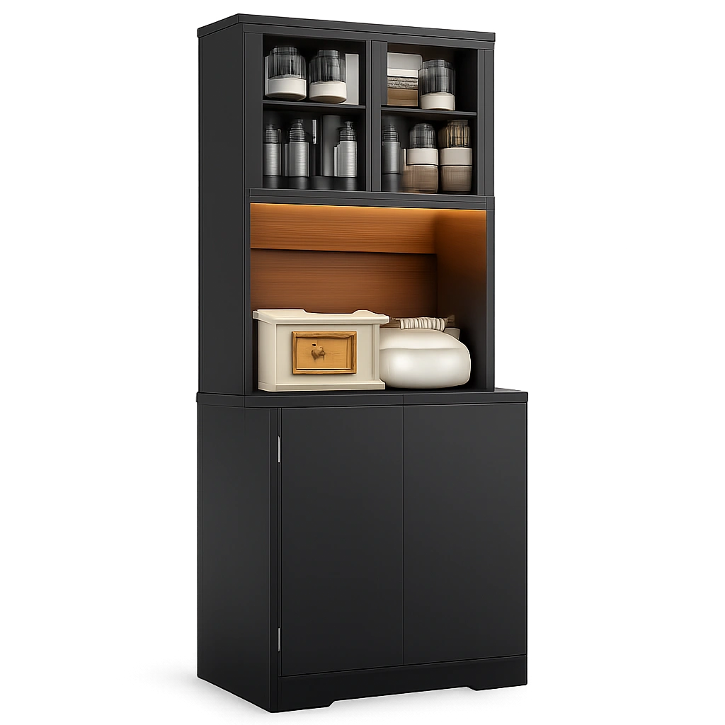 buffet-haut-avec-plan-de-travail-et-eclairage-led-portes-vitrees-etageres-ajustables-pour-cuisine-et-salle-a-manger-vjbseu9055cx
