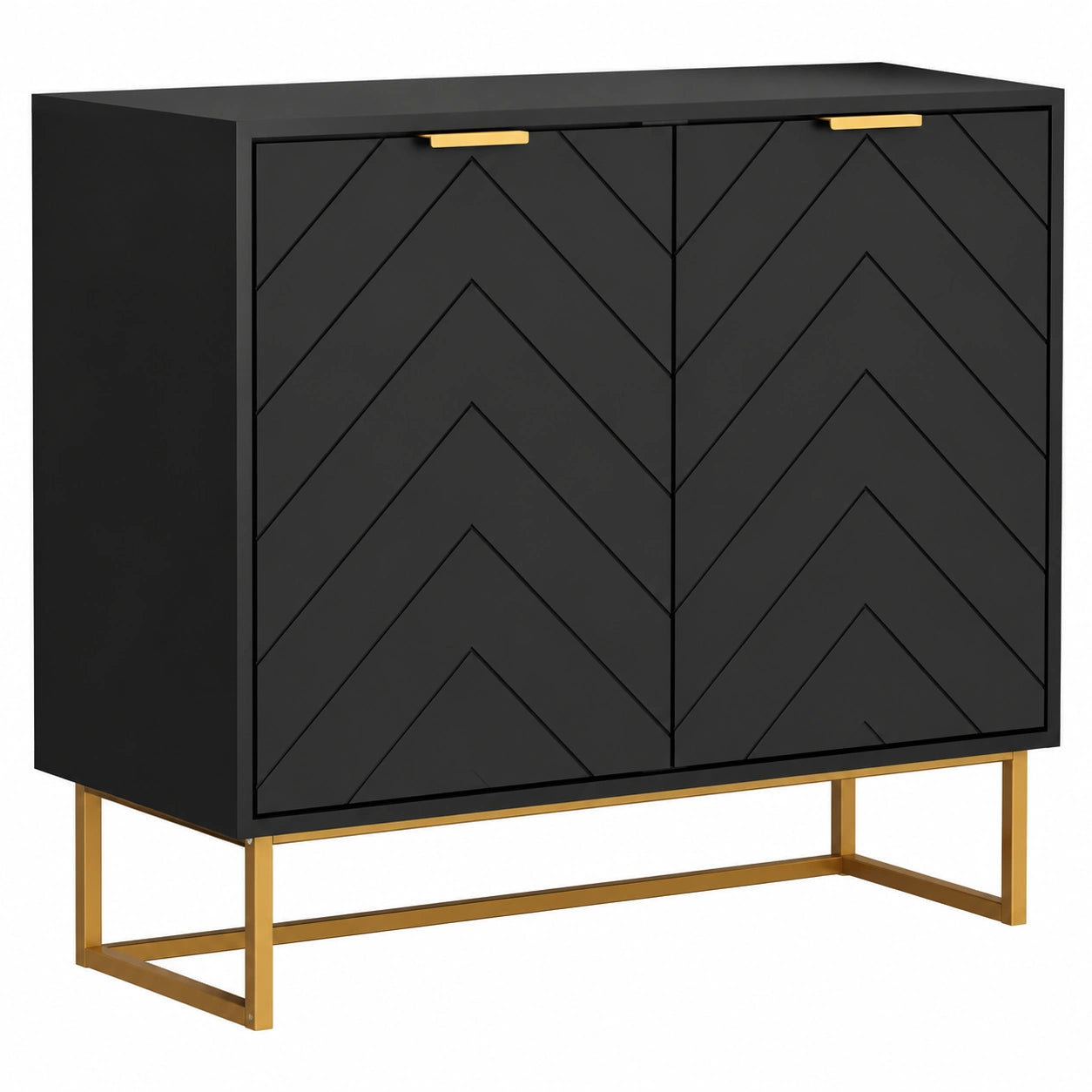 buffet-bas-noir-avec-armoire-et-etagere-reglable-capacite-65kg-qyglut8954dp