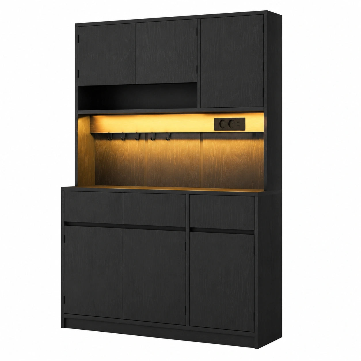 vaisselier-de-cuisine-avec-prises-et-tiroirs-noir-100-x-40-x-180-cm-tnehtt9053yc