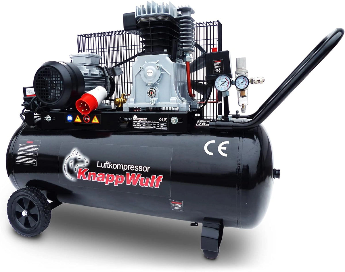 Kompresor KnappWulf – moc 3000 W, pojemność 100 l, napięcie 400 V, do codziennego zastosowania